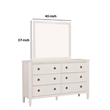 Alta Dresser Mirror-Classic French Design-White Solid Wood-40 Inch