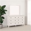 Alta Dresser Mirror-Classic French Design-White Solid Wood-40 Inch