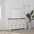 Hamps Dresser Mirror-White Solid Wood-Subtle Frame Details-38x42