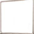 Giva Dresser Mirror-Rounded Edges-Natural Oak Beige Solid Wood 37x40