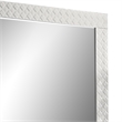 Dema Dresser Vanity Mirror-High Gloss White Textured Trim