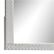 Dema Dresser Vanity Mirror-High Gloss White Textured Trim