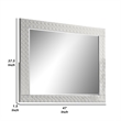 Dema Dresser Vanity Mirror-High Gloss White Textured Trim