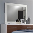 Dema Dresser Vanity Mirror-High Gloss White Textured Trim