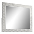 Dema Dresser Vanity Mirror-High Gloss White Textured Trim