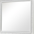 Miamy Dresser Mirror-44 Inch Cream White Wood Frame-Bevelled Edge