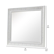 Miamy Dresser Mirror-44 Inch Cream White Wood Frame-Bevelled Edge