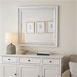 Miamy Dresser Mirror-44 Inch Cream White Wood Frame-Bevelled Edge