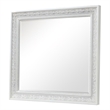 Miamy Dresser Mirror-44 Inch Cream White Wood Frame-Bevelled Edge