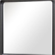 Osko 42 Inch Dresser Mirror-Rounded Edges-Black Poplar Wood