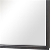 Osko 42 Inch Dresser Mirror-Rounded Edges-Black Poplar Wood