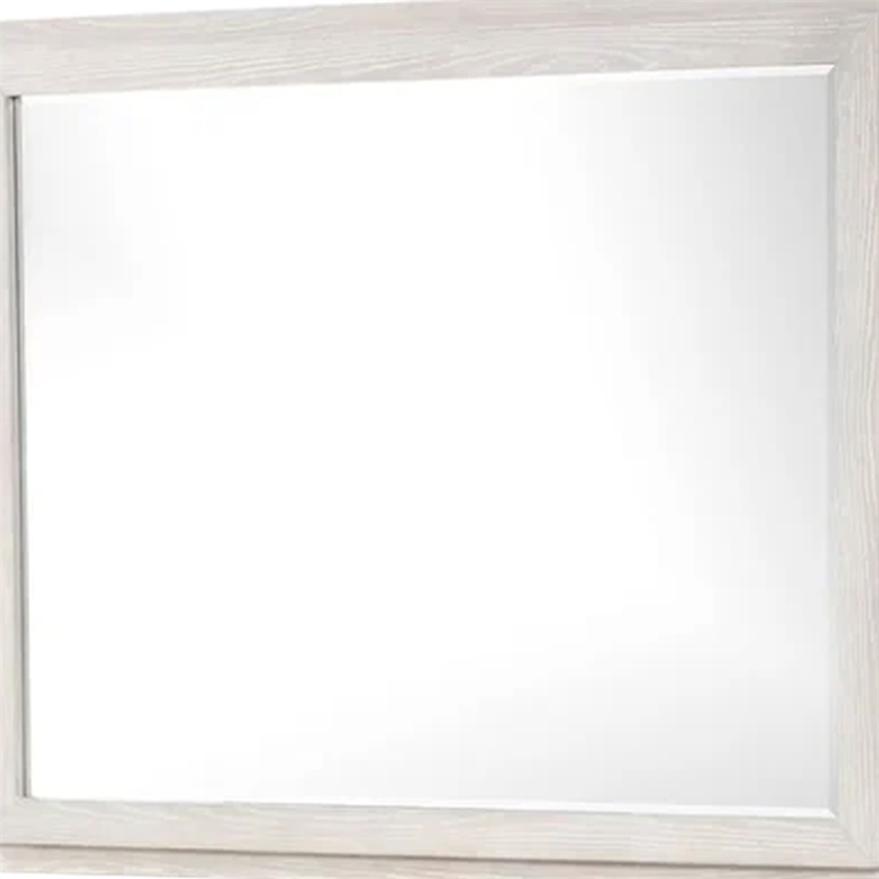 Loji 48 Inch Dresser Mirror-Weathered Gray Frame-Solid Rubberwood