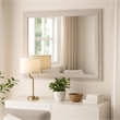Loji 48 Inch Dresser Mirror-Weathered Gray Frame-Solid Rubberwood