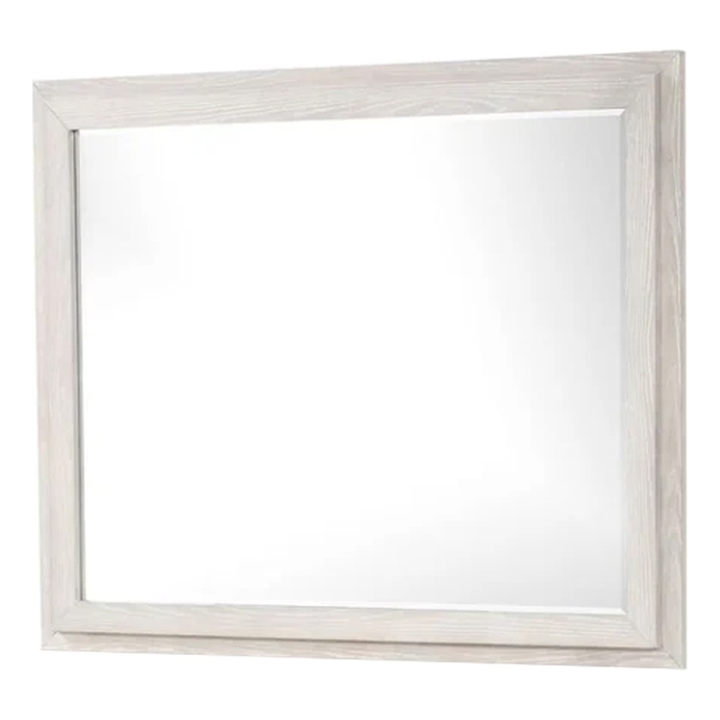 Loji 48 Inch Dresser Mirror-Weathered Gray Frame-Solid Rubberwood