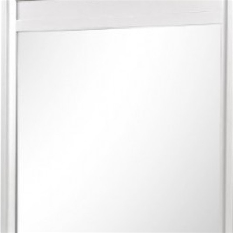 Broy 40 Inch Dresser Mirror-Champagne Gray Wood-Rounded Edges
