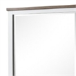 Tela Dresser Mirror-White Pinewood Frame-Dark Brown Top-36 Inch