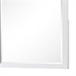 Tela Dresser Mirror-White Pinewood Frame-Dark Brown Top-36 Inch