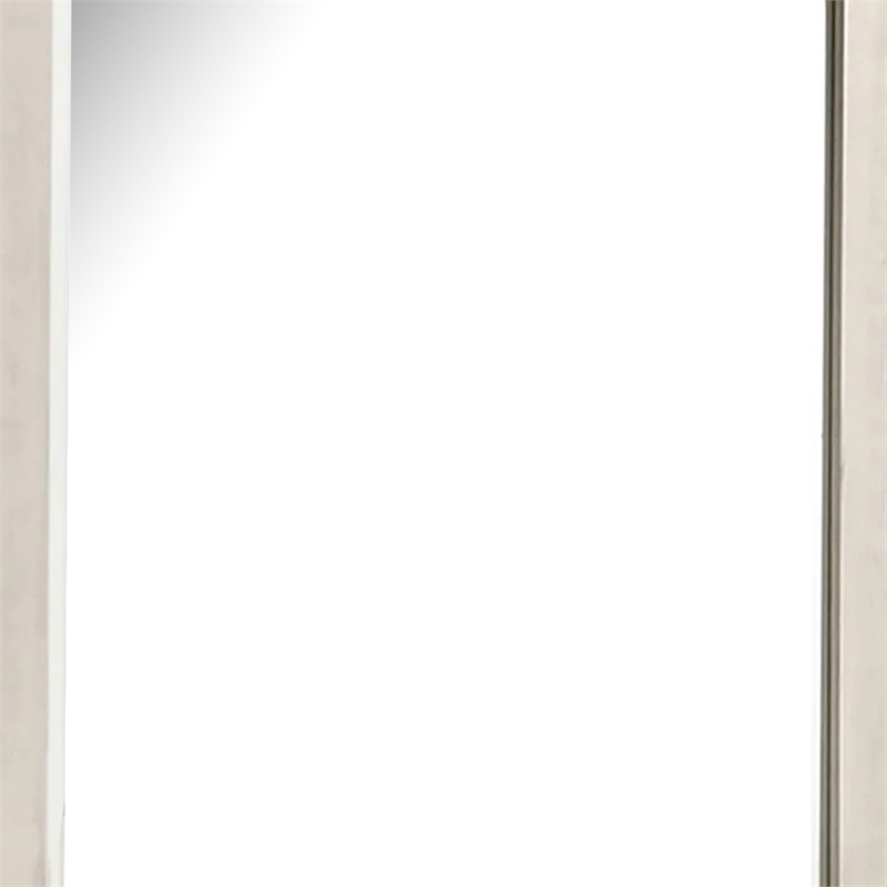Hyao Dresser Mirror-White Wash Veneer-38 Inch Square Frame