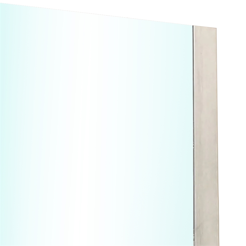 Nomi Dresser Mirror-44 Inch White Wash Rectangular Wood Frame