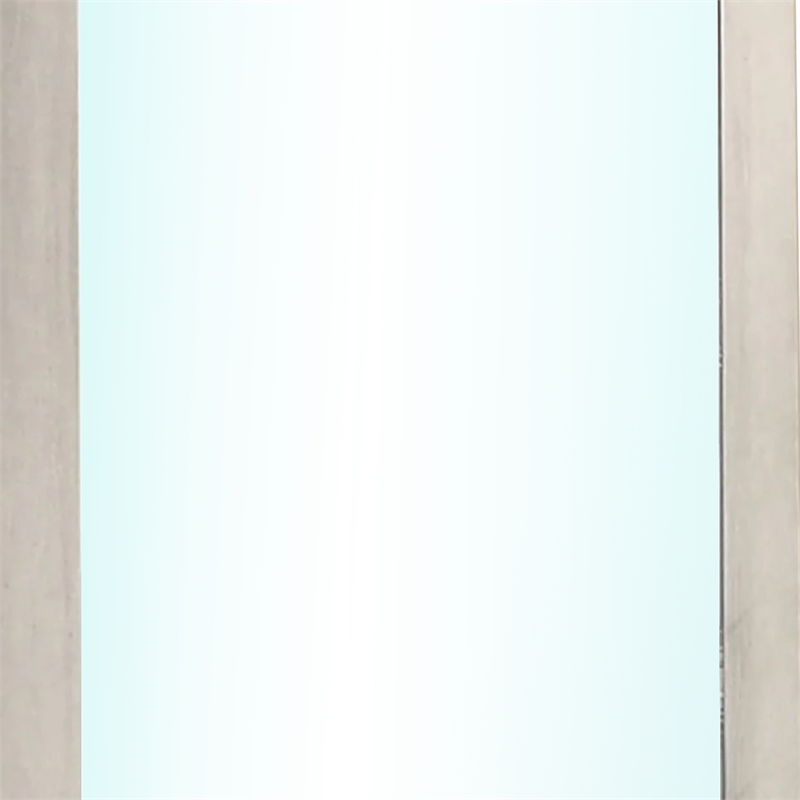 Nomi Dresser Mirror-44 Inch White Wash Rectangular Wood Frame