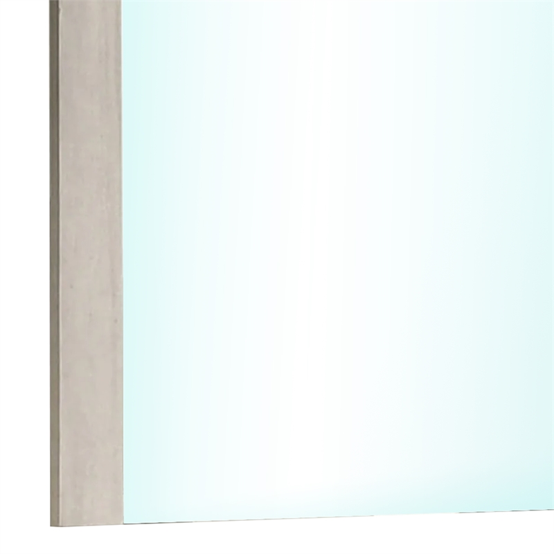 Nomi Dresser Mirror-44 Inch White Wash Rectangular Wood Frame