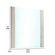Nomi Dresser Mirror-44 Inch White Wash Rectangular Wood Frame