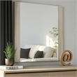 Nomi Dresser Mirror-44 Inch White Wash Rectangular Wood Frame