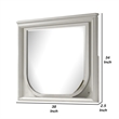 Dima Dresser Mirror-38 Inch-White Rubberwood-Embossed Panels w LED