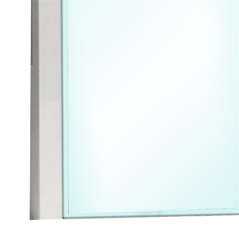 Suni Dresser Mirror-40 Inch-Sleek White Wood-Frameless Design