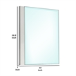 Suni Dresser Mirror-40 Inch-Sleek White Wood-Frameless Design