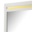 Yoki 41 Inch Dresser Mirror-Modern Glam White with Gold Acrylic Accents
