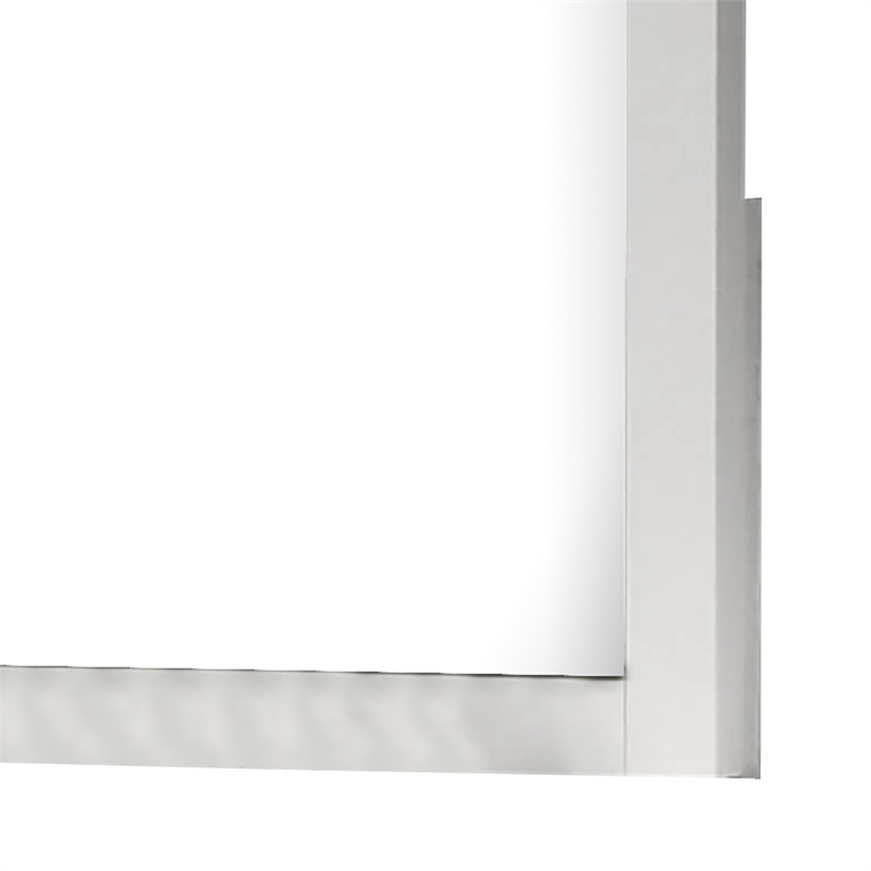 Yoki 41 Inch Dresser Mirror-Modern Glam White with Gold Acrylic Accents