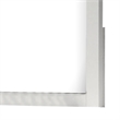 Yoki 41 Inch Dresser Mirror-Modern Glam White with Gold Acrylic Accents