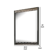 Zara 36x40 Dresser Mirror-Rectangular-Chrome Geo Molding-Ash Gray