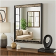 Zara 36x40 Dresser Mirror-Rectangular-Chrome Geo Molding-Ash Gray