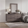 Stav Dresser Mirror with Rectangular Frame-Gray Brazilian Pine Wood