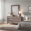 Stav Dresser Mirror with Rectangular Frame-Gray Brazilian Pine Wood