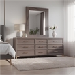 Stav Dresser Mirror with Rectangular Frame-Gray Brazilian Pine Wood