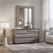 Stav Dresser Mirror with Rectangular Frame-Gray Brazilian Pine Wood