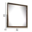 Cair Dresser Mirror-32 Inch Rectangular Frame-Round Edges-Brown Wood