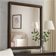 Cair Dresser Mirror-32 Inch Rectangular Frame-Round Edges-Brown Wood