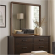 Cair Dresser Mirror-32 Inch Rectangular Frame-Round Edges-Brown Wood
