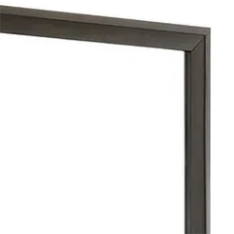 Fema Dresser Mirror-35 Inch Bevel Edge Frame-Brown Wood
