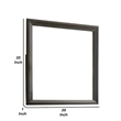 Fema Dresser Mirror-35 Inch Bevel Edge Frame-Brown Wood