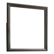 Fema Dresser Mirror-35 Inch Bevel Edge Frame-Brown Wood