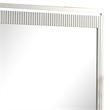 Alda Dresser Mirror-Rectangular Gray Reeded Wood-Silver Trim-38x40