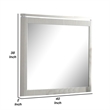 Alda Dresser Mirror-Rectangular Gray Reeded Wood-Silver Trim-38x40