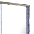 Levi Dresser Mirror-38 Inch-Leaf Pattern Molding w LED-Dark Gray Wood