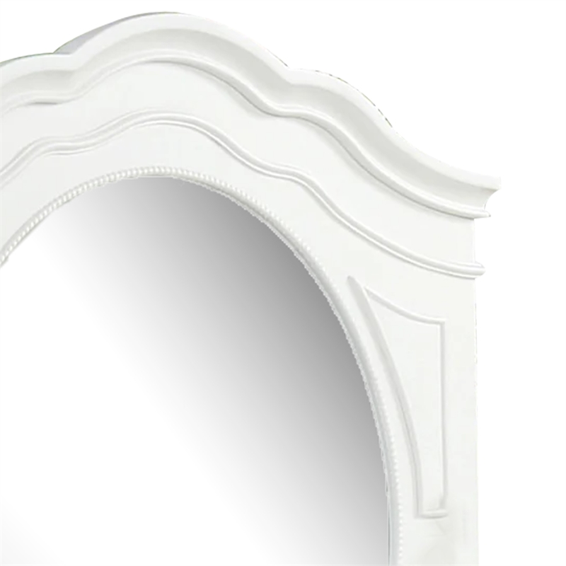 Calpan Dresser Mirror-Modern White Solid Wood Frame-38x40