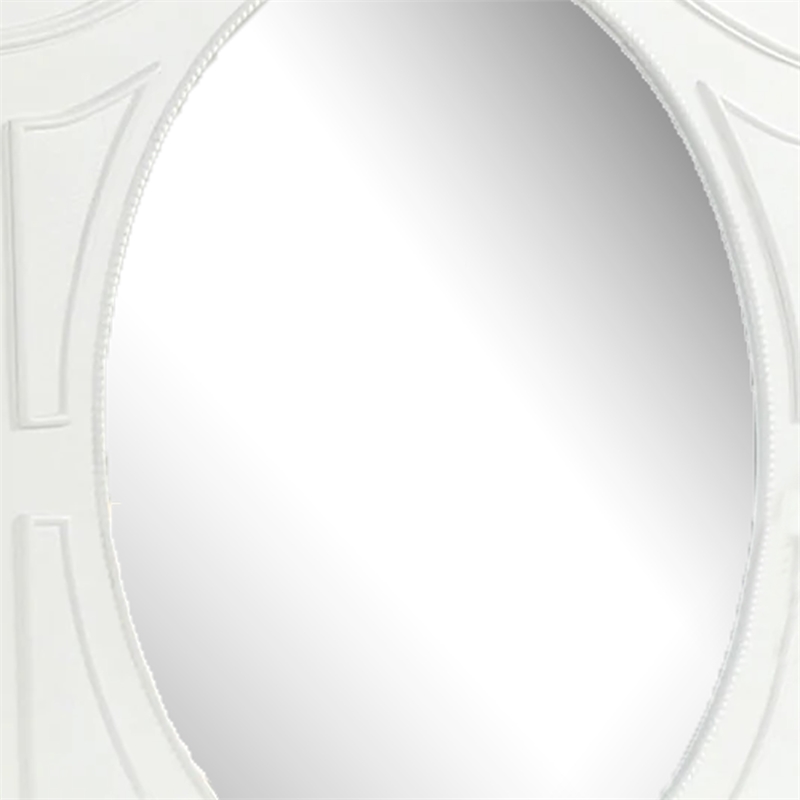 Calpan Dresser Mirror-Modern White Solid Wood Frame-38x40
